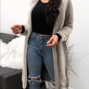 Faux fur jacket